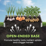 Atilioo 8x4x1ft Raised Garden Bed, Outdoor Metal Planter Box for Vegetables, Flowers, Herbs, Galvanized Non Toxic Materials, Silver