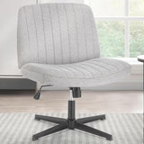 Atilioo Ergonomic Office Chair with Fabric, Criss Cross Desk Chair with Wipe Seat, Swivel Vanity Chair for Home Computer Makeup, Blue