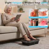 Atilioo Vibration Plate Exercise Machine, Vibrating Platform for Fitness Muscle Activation Weight Loss, Full Body Home Workout Equipment with LED Touch Screen & Pull Ropes & Remote Control, Black