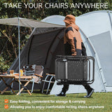 Atilioo  Zero Gravity Chairs, Set of 2 Portable Recliner Beach Camping Patio Outdoor Folding Lounge Chair with Cup Holder Trays and Adjustable Pillow for Poolside, Garden, Backyard, Lawn