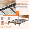 IULULU Metal Platform Bed Frame - Mattress Foundation with Headboard & Footboard, 700LBS Wooden Slats, No Box Spring, Noise-Free, Easy Assembly