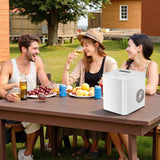 IULULU Portable Ice Maker, 9 Cubes/6 Mins, 26lbs/Day, Self-Cleaning, Quiet, 2 Sizes, with Scoop & Basket