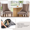 IULULU Dining Chairs, Upholstered Featuring Tufted Back Design and Solid Wood Legs Set of 2