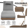 IULULU Lounge Chair Outdoor PE Wicker – Adjustable Backrest, Removable Cushion
