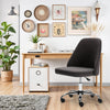 IULULU Office Desk Chair, Modern Cute Rolling Vanity Swivel Task Chairs with Wheels, Comfortable Back Seat Armless