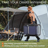 Atilioo  Zero Gravity Chairs, Set of 2 Portable Recliner Beach Camping Patio Outdoor Folding Lounge Chair with Cup Holder Trays and Adjustable Pillow for Poolside, Garden, Backyard, Lawn