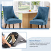 IULULU Dining Chairs, Upholstered Featuring Tufted Back Design and Solid Wood Legs Set of 2