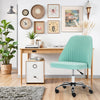 IULULU Office Desk Chair, Modern Cute Rolling Vanity Swivel Task Chairs with Wheels, Comfortable Back Seat Armless