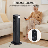 Buteny Space Heater for Indoor Use, 23Inch Portable Heater with Remote and Thermostat,7 Light Modes, 70°Oscillation, 12H Timer, Up to 95°F, Tip-over Protection