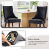 IULULU Dining Chairs, Upholstered Featuring Tufted Back Design and Solid Wood Legs Set of 2