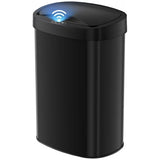 LIFERECORD 13 Gallon Automatic Kitchen Trash Can with Lid, Stainless Steel Motion Sensor Hands Free Soft Close Lid Garbage Bin for Kitchens, Home Office