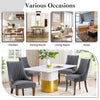 IULULU Dining Chairs, Upholstered Featuring Tufted Back Design and Solid Wood Legs Set of 2