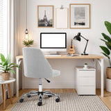 IULULU Office Desk Chair, Modern Cute Rolling Vanity Swivel Task Chairs with Wheels, Comfortable Back Seat Armless