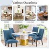 IULULU Dining Chairs, Upholstered Featuring Tufted Back Design and Solid Wood Legs Set of 2