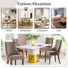 IULULU Dining Chairs, Upholstered Featuring Tufted Back Design and Solid Wood Legs Set of 2