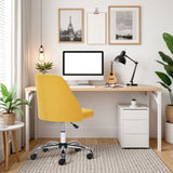 IULULU Office Desk Chair, Modern Cute Rolling Vanity Swivel Task Chairs with Wheels, Comfortable Back Seat Armless