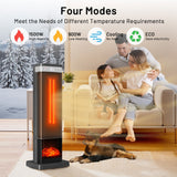Buteny Space Heater for Indoor Use, 23Inch Portable Heater with Remote and Thermostat,7 Light Modes, 70°Oscillation, 12H Timer, Up to 95°F, Tip-over Protection