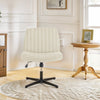 IULULU Wide Armless Desk Chair, No Wheels, Adjustable Height