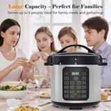 IULULU Electric Pressure Cooker, 12-in-1 Multicooker, Stainless Steel