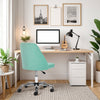 IULULU Office Desk Chair, Modern Cute Rolling Vanity Swivel Task Chairs with Wheels, Comfortable Back Seat Armless