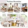 IULULU Dining Chairs, Upholstered Featuring Tufted Back Design and Solid Wood Legs Set of 2