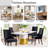 IULULU Dining Chairs, Upholstered Featuring Tufted Back Design and Solid Wood Legs Set of 2