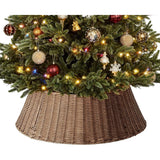 LIFERECORD Christmas Tree Collar, Wicker Tree Collar for 6-9ft Trees, Wicker Base Cover