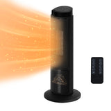 Haysky Portable Space Heater, 1400W Fast Heating with Thermostat & Remote, Overheat/Tip-Over Protection, Quiet Electric Heater for Bedroom, Office