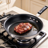 Atilioo 8-Inch Non Stick Frying Pan, Heavy-Gauge Aluminum Skillet with Nonstick Coating, Heat-Resistant Handle, All Stovetops Compatible, Easy to Clean, Dishwasher & Oven Safe, Red