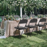 Atilioo 2 & 4 Pack Sturdy Metal Folding Chairs with Leather Padded, Double Braced, Water-Resistant, Ideal for Home, Party, Meeting