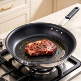 Atilioo 8-Inch Non Stick Frying Pan, Heavy-Gauge Aluminum Skillet with Nonstick Coating, Heat-Resistant Handle, All Stovetops Compatible, Easy to Clean, Dishwasher & Oven Safe, Red