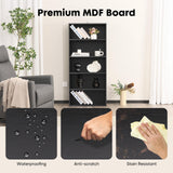 Atilioo 5 6 -Tier Bookcase with Adjustable Shelves, 53" Tall Storage Cube Organizer for Living Room, Bedroom, Easy Assembly