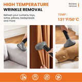 Atilioo Garment Steamer with Wheels, 1500W Powerful Standing Wrinkle Remover Heats, 1.7L Water Tank for 55 Min Continuous Steaming, Black