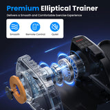 Atilioo Under Desk Elliptical Machine with Remote Control, Electric Elliptical Leg Exerciser, Portable Quiet Seated Pedal Exerciser for Seniors Younger