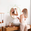 IULULU Round Mirror, Aluminum Frame Wall Mirror for Home
