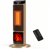 Haysky Portable Space Heater, 1400W Fast Heating with Thermostat & Remote, Overheat/Tip-Over Protection, Quiet Electric Heater for Bedroom, Office