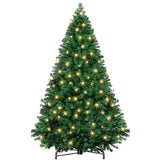 Atilioo 4.5FT Christmas Tree with 120 LEDs, Classic Quick-Assembly Pre-Lit Artificial Xmas Tree for Winter Holiday Décor, Green