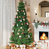 Atilioo 4.5FT Christmas Tree with 120 LEDs, Classic Quick-Assembly Pre-Lit Artificial Xmas Tree for Winter Holiday Décor, Green