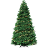 Atilioo 4.5FT Christmas Tree with 120 LEDs, Classic Quick-Assembly Pre-Lit Artificial Xmas Tree for Winter Holiday Décor, Green