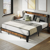 Atilioo Twin Bed Frame with Storage Space Under Frame, 14" Heavy Duty Metal Platform, No Box Spring Needed, Easy Assembly, Black