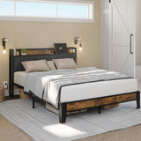 Atilioo Twin Bed Frame with Storage Space Under Frame, 14" Heavy Duty Metal Platform, No Box Spring Needed, Easy Assembly, Black
