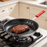 Atilioo 8-Inch Non Stick Frying Pan, Heavy-Gauge Aluminum Skillet with Nonstick Coating, Heat-Resistant Handle, All Stovetops Compatible, Easy to Clean, Dishwasher & Oven Safe, Red