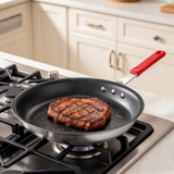 Atilioo 8-Inch Non Stick Frying Pan, Heavy-Gauge Aluminum Skillet with Nonstick Coating, Heat-Resistant Handle, All Stovetops Compatible, Easy to Clean, Dishwasher & Oven Safe, Red
