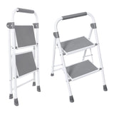 IULULU Foldable Step Ladder - Portable Lightweight Step Stool with Wide Non-Slip Pedal for Home, Kitchen & Outdoor Use