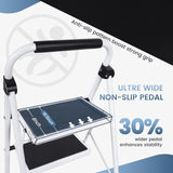 IULULU Foldable Step Ladder - Portable Lightweight Step Stool with Wide Non-Slip Pedal for Home, Kitchen & Outdoor Use