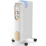 Atilioo Electric Oil Filled Radiator with Adjustable Thermostat, 1500W Portable Space Heater, Overheat Protection, Fast heating, Black