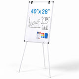 LIFERECORD 40"x28" Magnetic Portable Easel Dry Erase Board, Flipchart Easel Stand Tripod Whiteboard, White