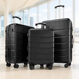 LIFERECORD 3 Pieces Luggage Set 20/24/28-inch, Hard Shell Rolling Suitcases for Travel Expandable Lightweight with Spinner Wheels TSA Lock