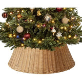 LIFERECORD Christmas Tree Collar, Wicker Tree Collar for 6-9ft Trees, Wicker Base Cover