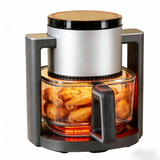 4.7QT Glass Air Fryer, Non-Toxic 10-in-1 Presets for Healthy Meals, Dishwasher Safe & Easy Clean - Gray